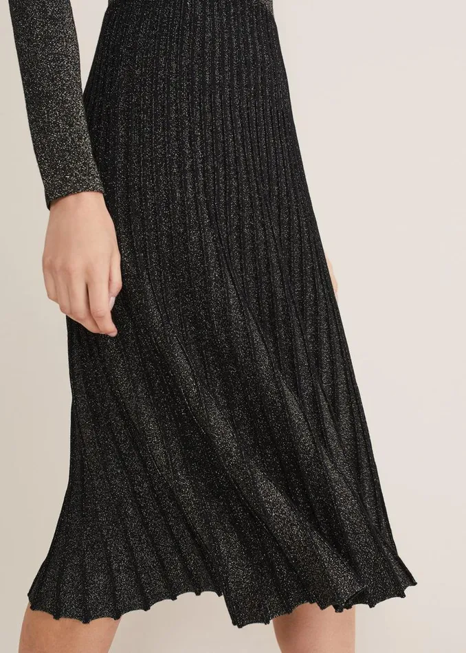 Phase Eight Dresses Jaycee Shimmer Knit Dress Blackgold 8211 Women