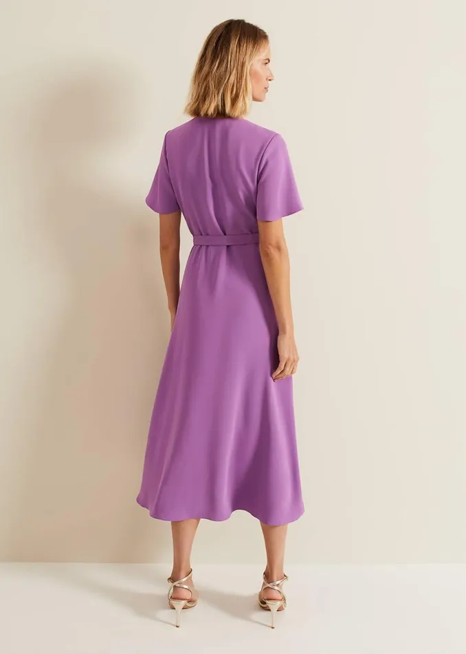 Phase Eight Dresses Julissa Frill Wrap Dress Purple 8211 Women