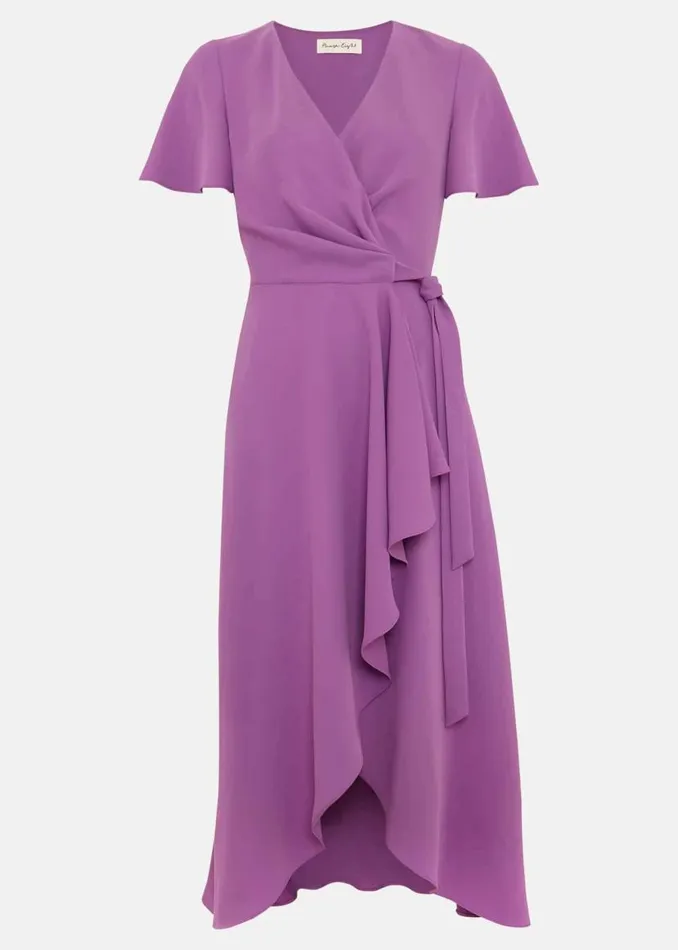 Phase Eight Dresses Julissa Frill Wrap Dress Purple 8211 Women
