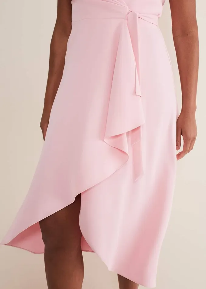 Phase Eight Dresses Julissa Sleeveless Ruffle Wrap Midi Dress Soft Pink 8211 Women Phase Eight Dresses Julissa Sleeveless Ruffle Wrap Midi Dress Soft Pink 8211 Women