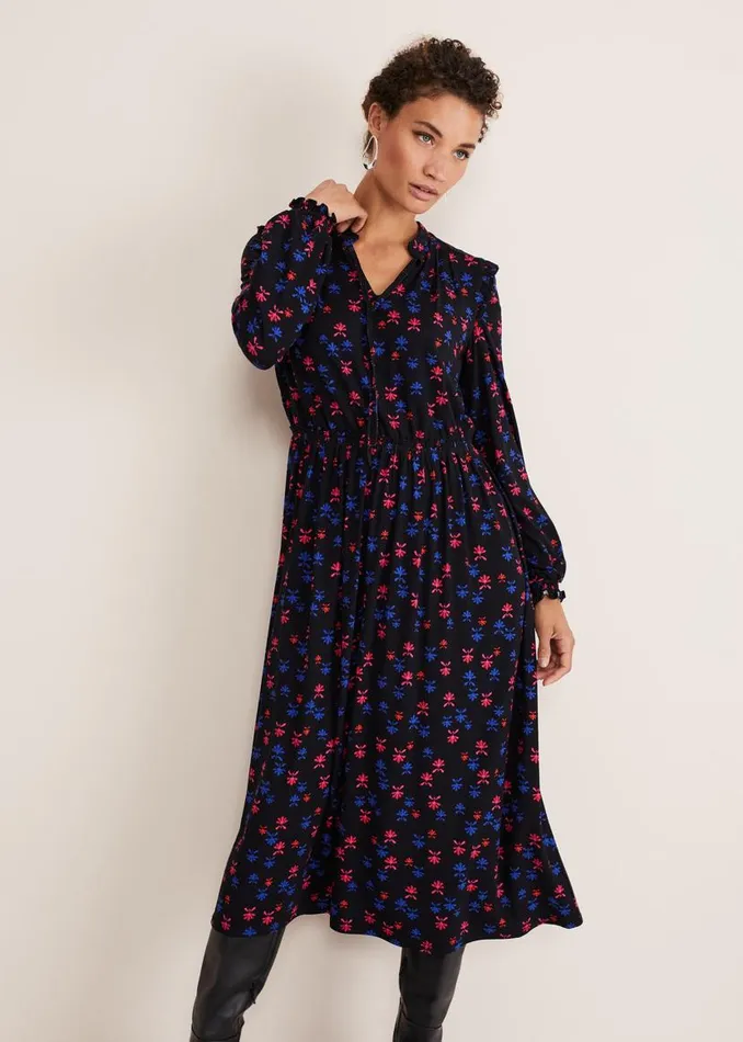 Phase Eight Dresses Karleen Ditsy Midi Dress Multinavy 8211 Women