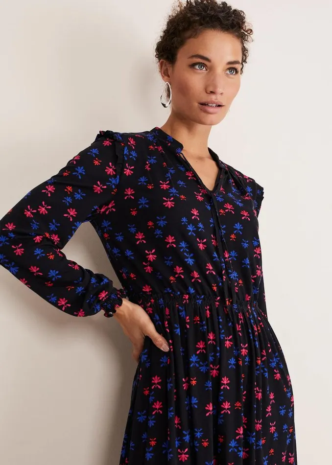 Phase Eight Dresses Karleen Ditsy Midi Dress Multinavy 8211 Women