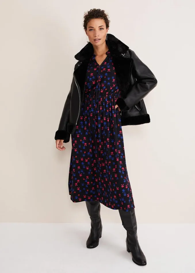 Phase Eight Dresses Karleen Ditsy Midi Dress Multinavy 8211 Women