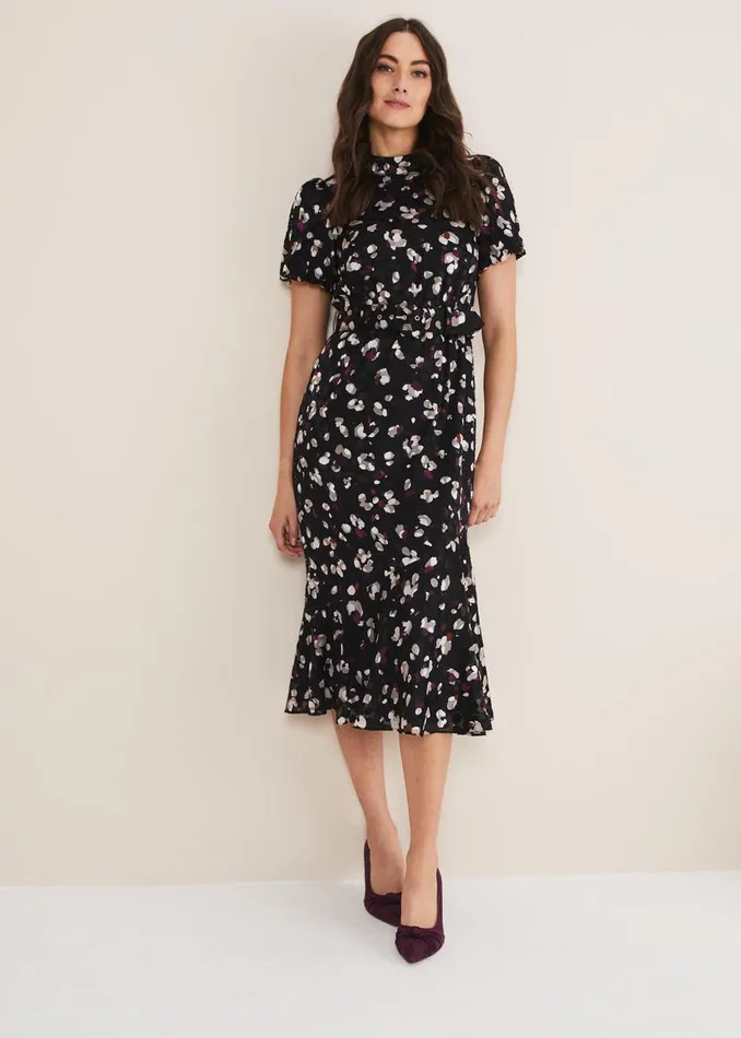 Phase Eight Dresses Kensley Print Puff Sleeve Dress Multicoloured 8211 Women