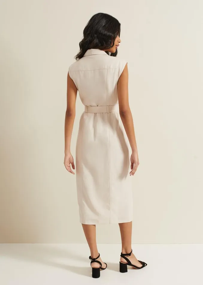 Phase Eight Dresses Kristal Utility Midi Dress Cream 8211 Women