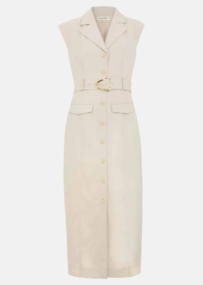 Phase Eight Dresses Kristal Utility Midi Dress Cream 8211 Women