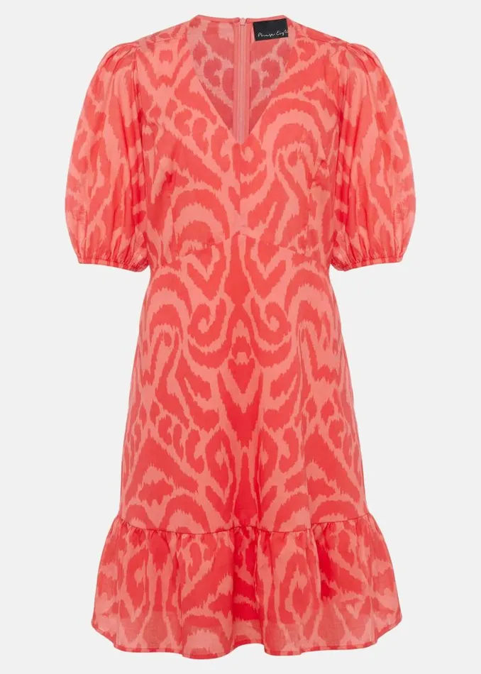Phase Eight Dresses Krystal Cotton Abstract Mini Dress Pinkred 8211 Women