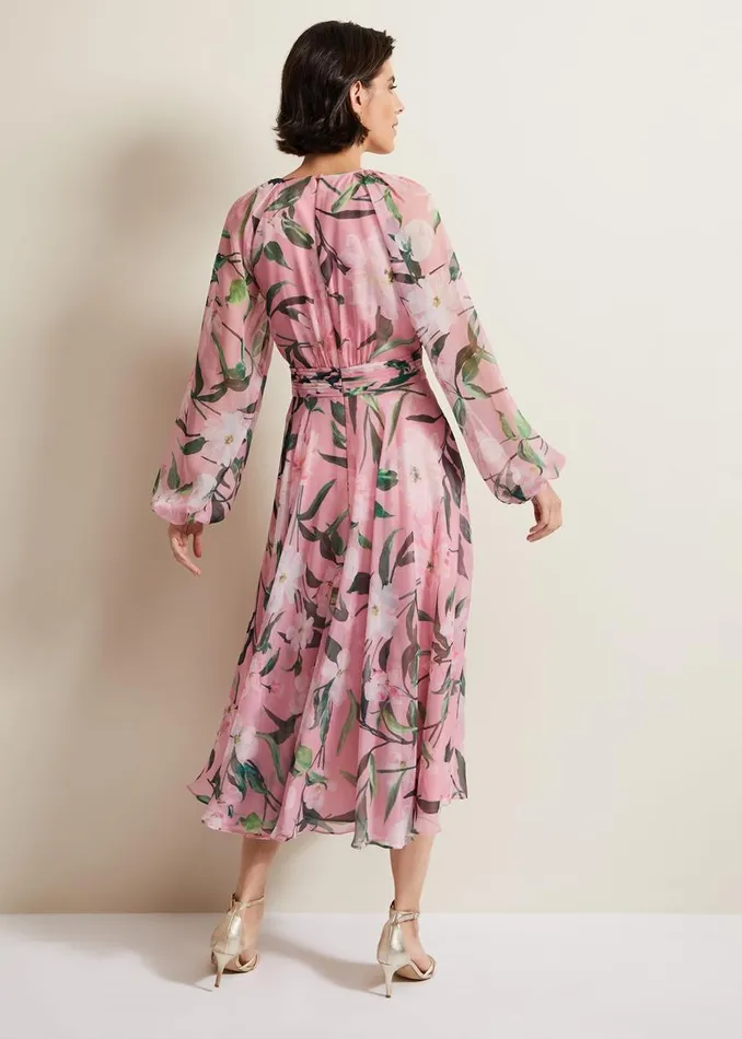 Phase Eight Dresses Lina Printed Long Sleeve Midi Dress Multicoloured 8211 Women Phase Eight Dresses Lina Printed Long Sleeve Midi Dress Multicoloured 8211 Women