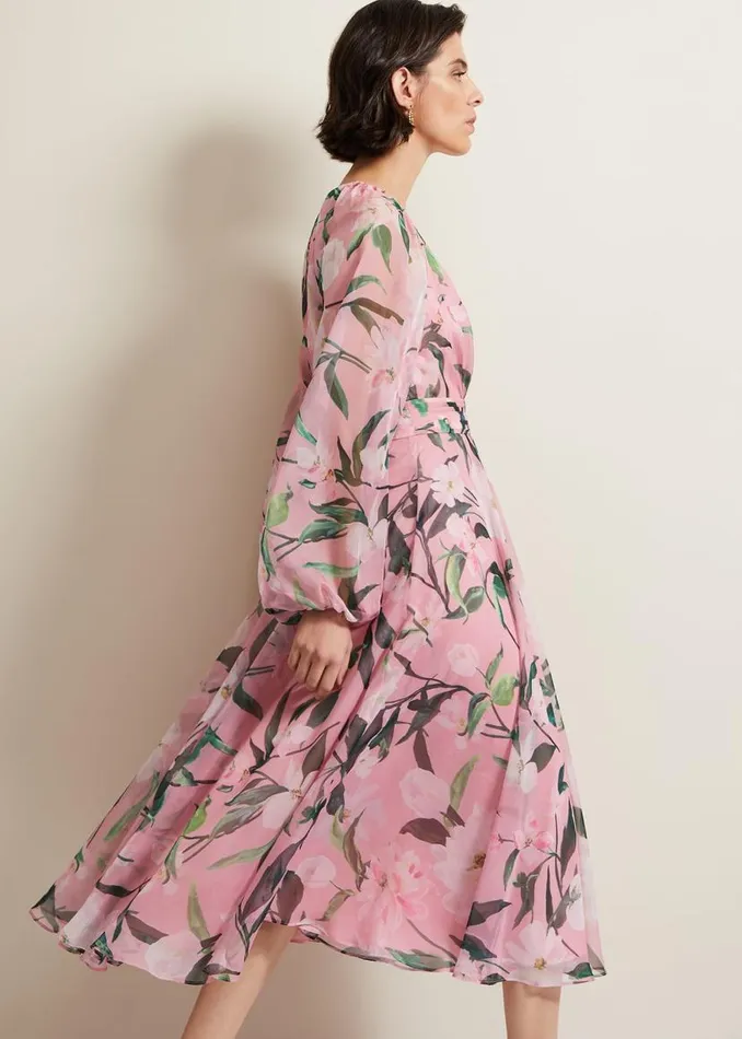 Phase Eight Dresses Lina Printed Long Sleeve Midi Dress Multicoloured 8211 Women Phase Eight Dresses Lina Printed Long Sleeve Midi Dress Multicoloured 8211 Women