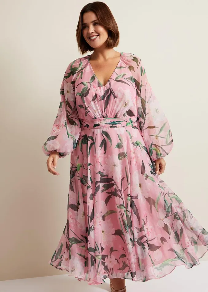 Phase Eight Dresses Lina Printed Long Sleeve Midi Dress Multicoloured 8211 Women Phase Eight Dresses Lina Printed Long Sleeve Midi Dress Multicoloured 8211 Women