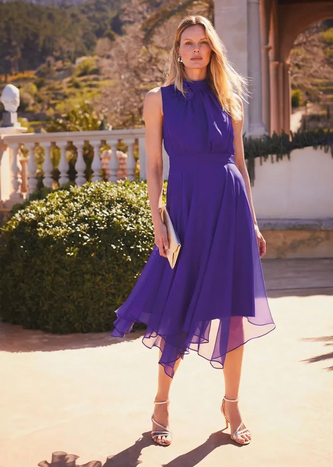 Phase Eight Dresses Lucinda Fit And Flare Dress Purple 8211 Women