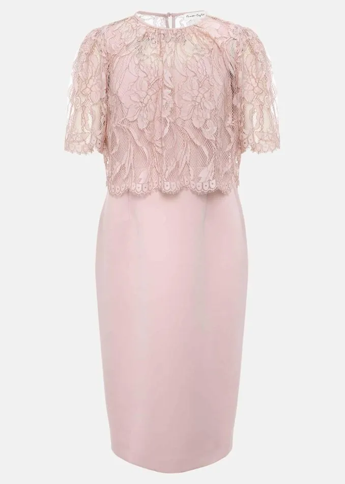 Phase Eight Dresses Lynette Lace Double Layer Dress Pale Pink 8211 Women