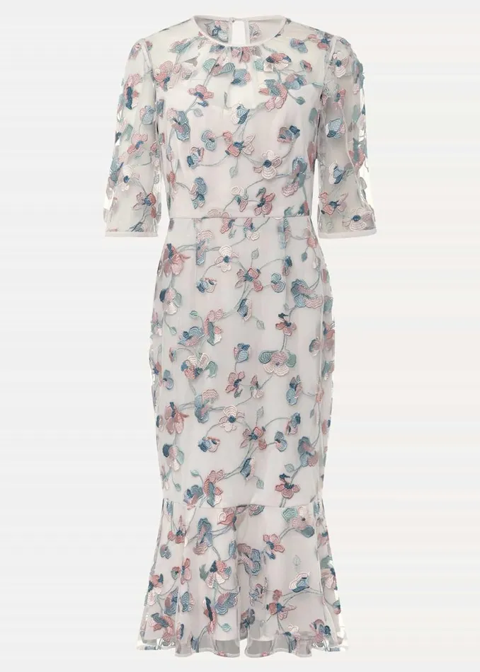 Phase Eight Dresses Maia Floral Embroidered Midi Dress Pale Petal Multi 8211 Women Phase Eight Dresses Maia Floral Embroidered Midi Dress Pale Petal Multi 8211 Women