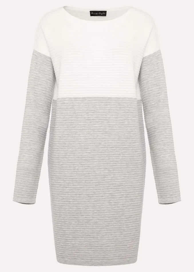 Phase Eight Dresses Maria Ribbed Colourblock Jumper Dress Greyivory 8211 Women Phase Eight Dresses Maria Ribbed Colourblock Jumper Dress Greyivory 8211 Women