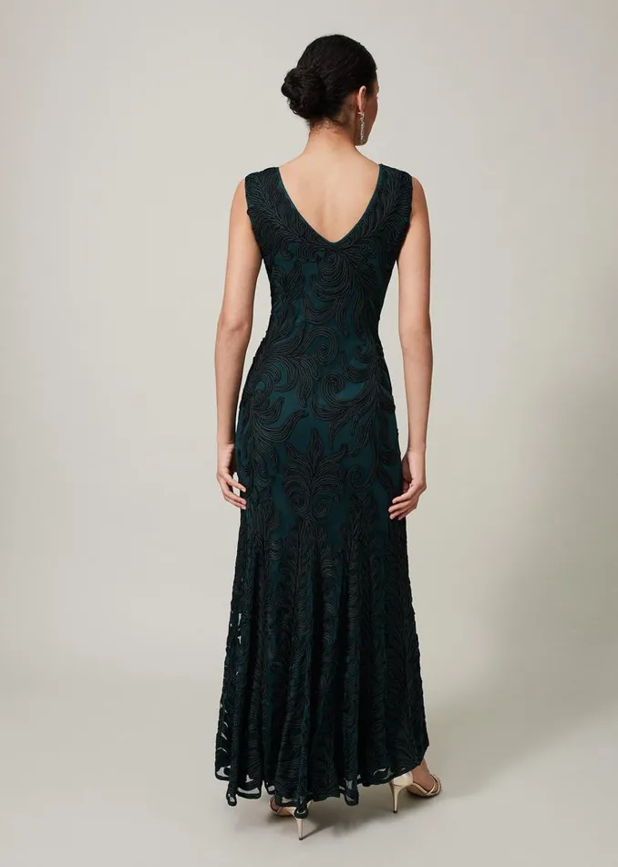 Phase Eight Dresses Marigold Tapework Dress Greenblack 8211 Women