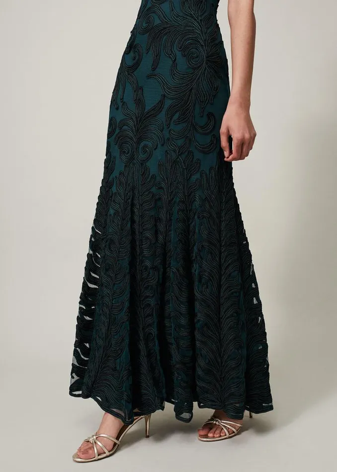 Phase Eight Dresses Marigold Tapework Dress Greenblack 8211 Women