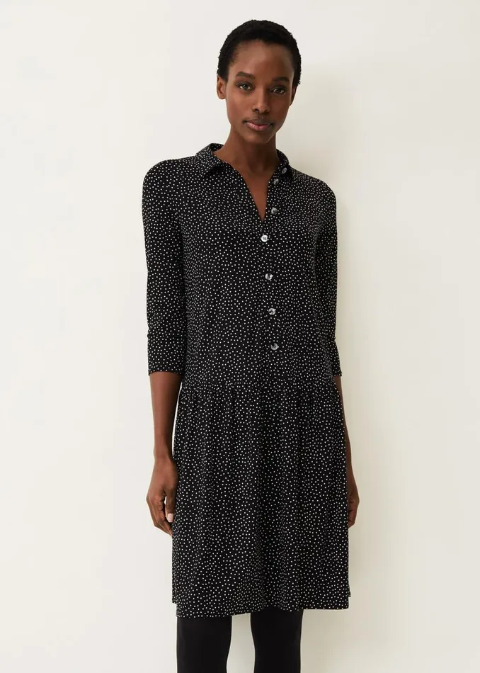 Phase Eight Dresses Mina Spot Print Shirt Dress Blackwhite 8211 Women