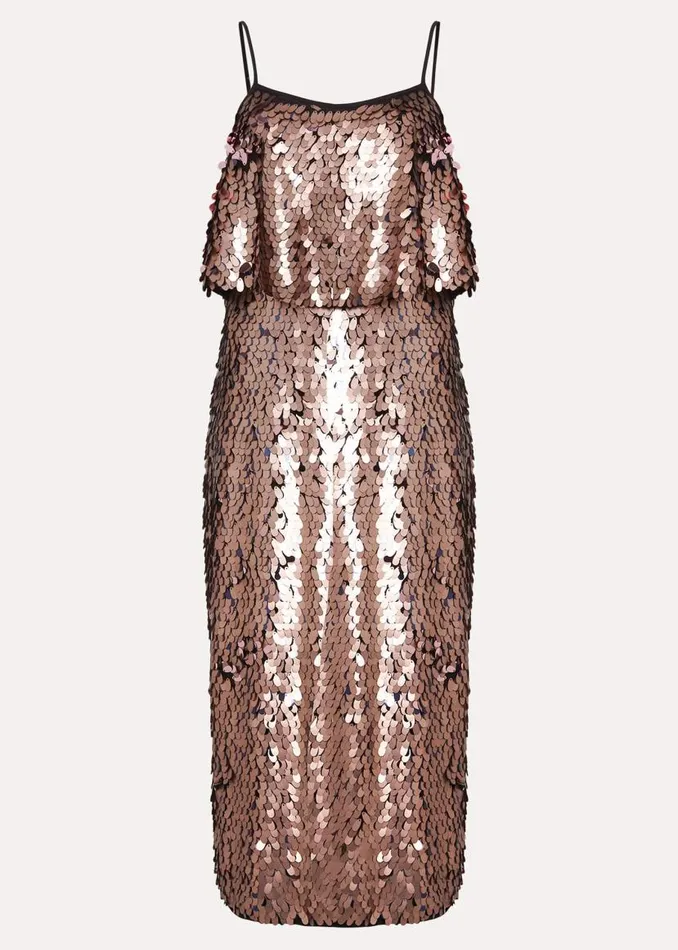 Phase Eight Dresses Myka Bronze Sequin Tiered Dress Bronze 8211 Women