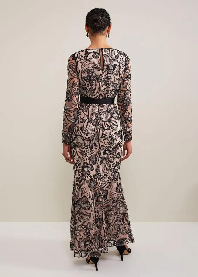 Phase Eight Dresses Nola VNeck Embroidered Maxi Dress Multicoloured 8211 Women Phase Eight Dresses Nola VNeck Embroidered Maxi Dress Multicoloured 8211 Women