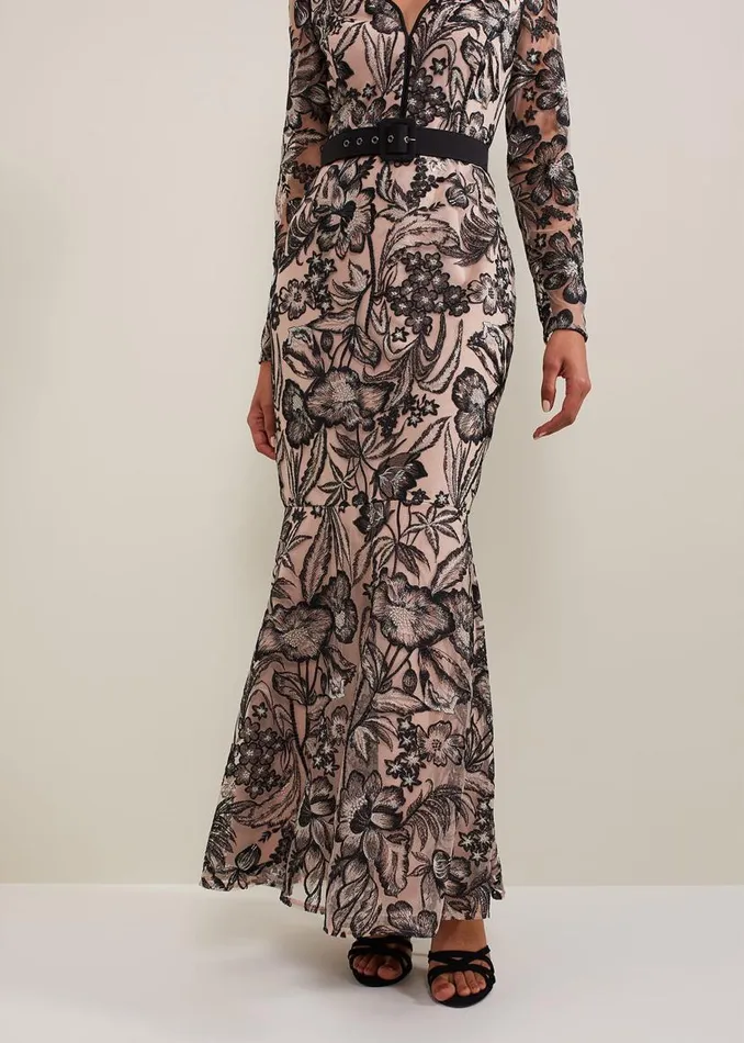 Phase Eight Dresses Nola VNeck Embroidered Maxi Dress Multicoloured 8211 Women Phase Eight Dresses Nola VNeck Embroidered Maxi Dress Multicoloured 8211 Women