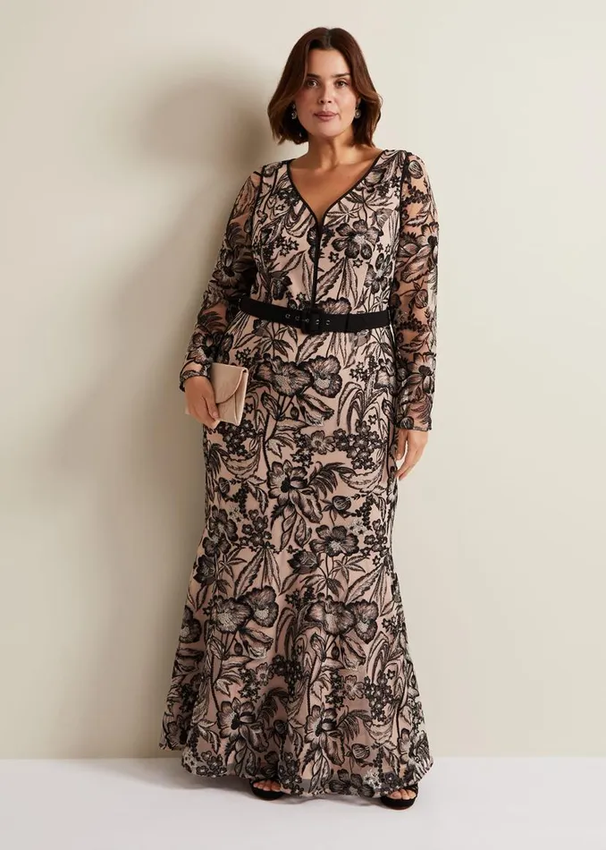 Phase Eight Dresses Nola VNeck Embroidered Maxi Dress Multicoloured 8211 Women Phase Eight Dresses Nola VNeck Embroidered Maxi Dress Multicoloured 8211 Women