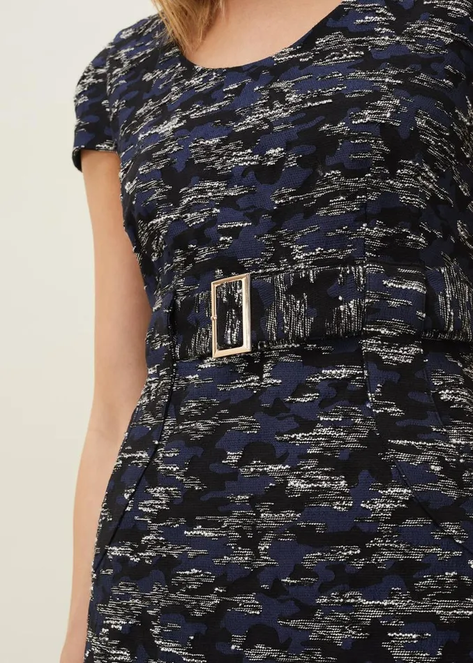 Phase Eight Dresses Oketo Jacquard Dress Indigo 8211 Women