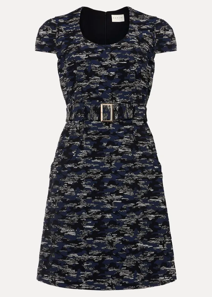 Phase Eight Dresses Oketo Jacquard Dress Indigo 8211 Women