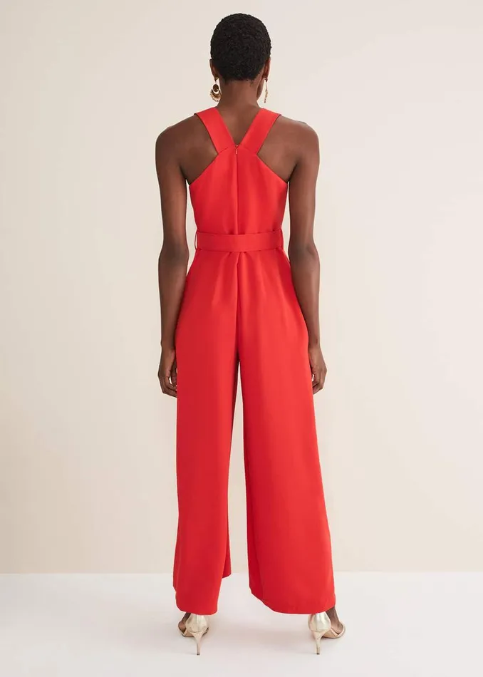Phase Eight Dresses Orla Twist Neck Jumpsuit Fire 8211 Women