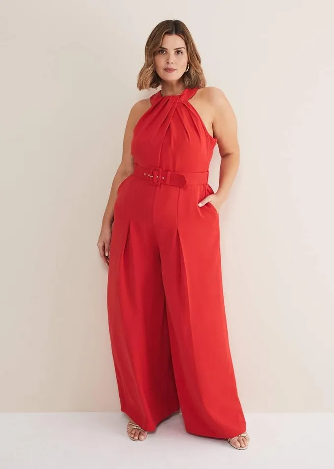Phase Eight Dresses Orla Twist Neck Jumpsuit Fire 8211 Women