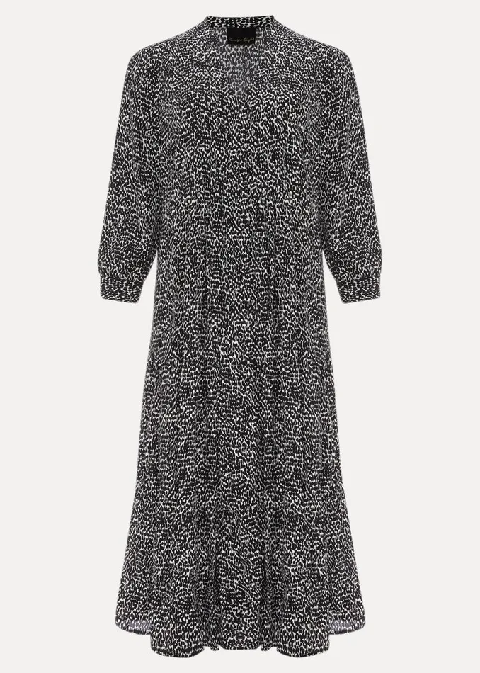 Phase Eight Dresses Penele Print Midi Dress Blackivory 8211 Women