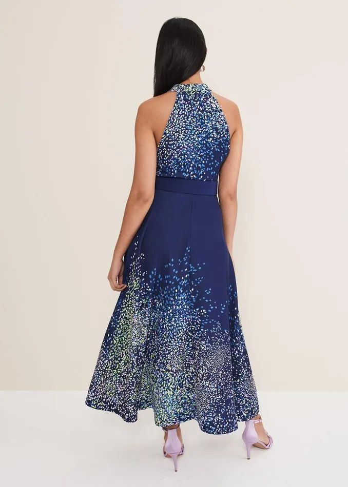 Phase Eight Dresses Petite Clea Ditsy Midi Dress French Navy Multi 8211 Women