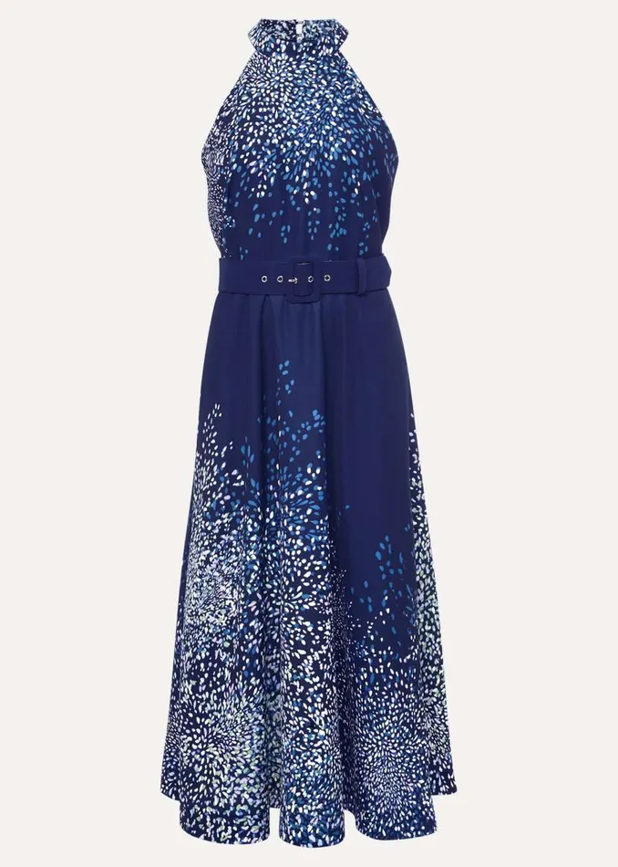 Phase Eight Dresses Petite Clea Ditsy Midi Dress French Navy Multi 8211 Women