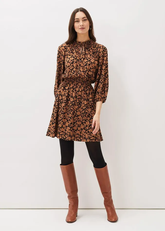 Phase Eight Dresses Phillipa Swing Dress Blacktan 8211 Women