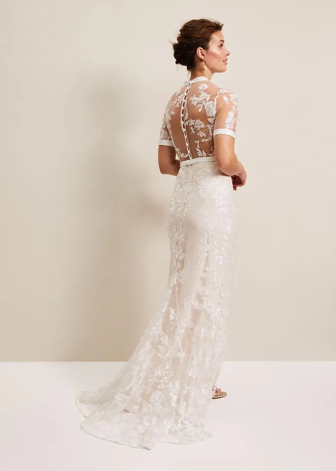 Phase Eight Dresses Poppy Embroidered Wedding Dress Pearl 8211 Women