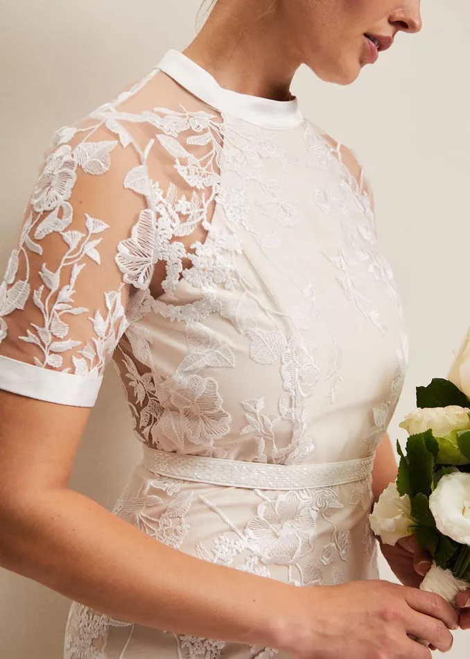 Phase Eight Dresses Poppy Embroidered Wedding Dress Pearl 8211 Women