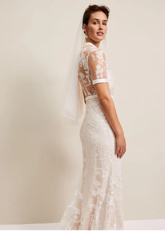 Phase Eight Dresses Poppy Embroidered Wedding Dress Pearl 8211 Women
