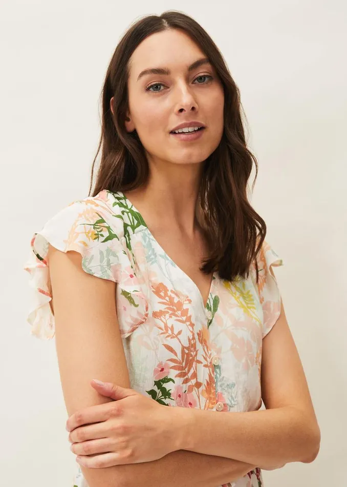 Phase Eight Dresses Remee Floral Shirt Dress Pinkorange 8211 Women