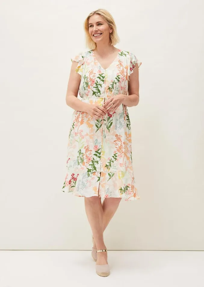 Phase Eight Dresses Remee Floral Shirt Dress Pinkorange 8211 Women
