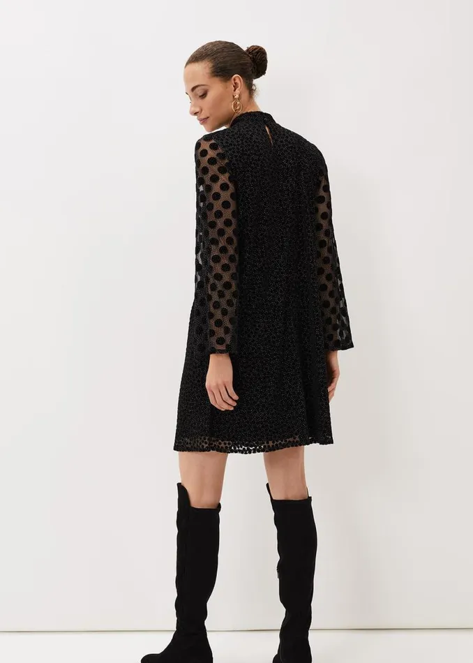Phase Eight Dresses Sevina Spot Tunic Dress Black 8211 Women