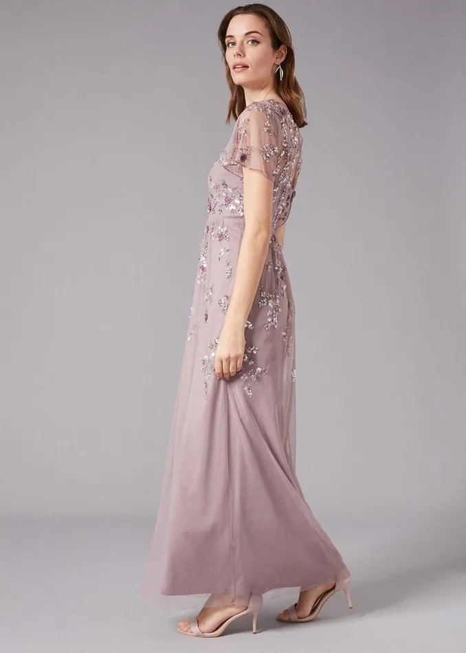 Phase Eight Dresses Shirin Embellished Maxi Dress Soft Lilac 8211 Women