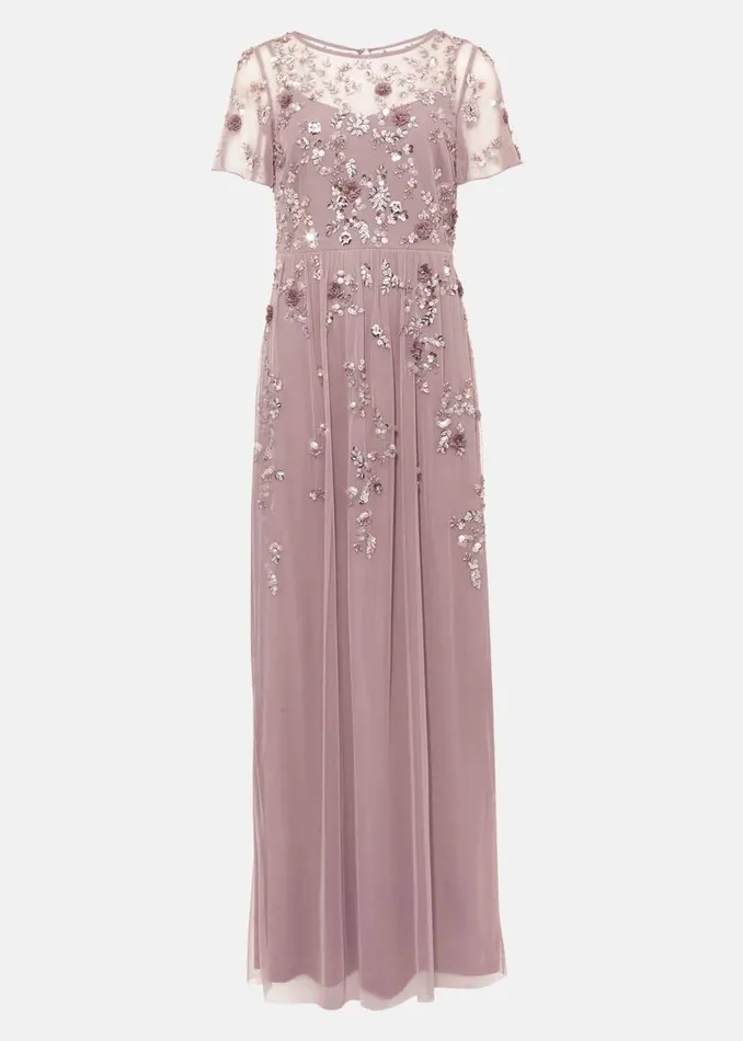 Phase Eight Dresses Shirin Embellished Maxi Dress Soft Lilac 8211 Women