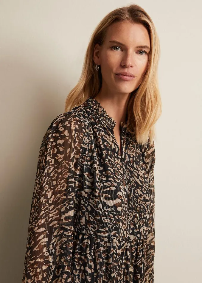 Phase Eight Dresses Shreya Leopard Swing Mini Dress Neutral 8211 Women