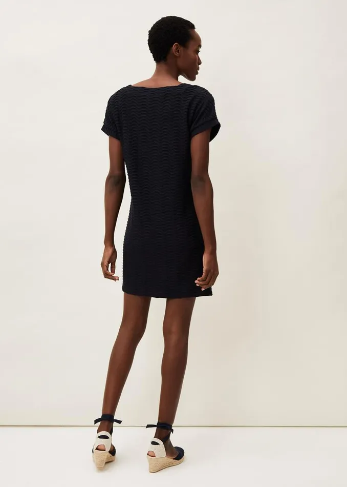 Phase Eight Dresses Starla Textured Tunic Dress Navy 8211 Women