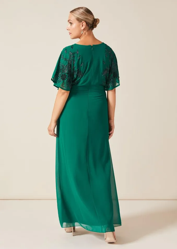 Phase Eight Dresses Tabitha Beaded Maxi Dress Emerald 8211 Women