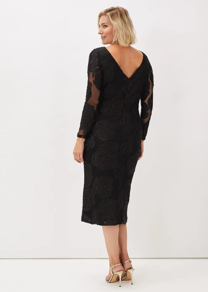 Phase Eight Dresses Trina Rose Midi Dress Black 8211 Women