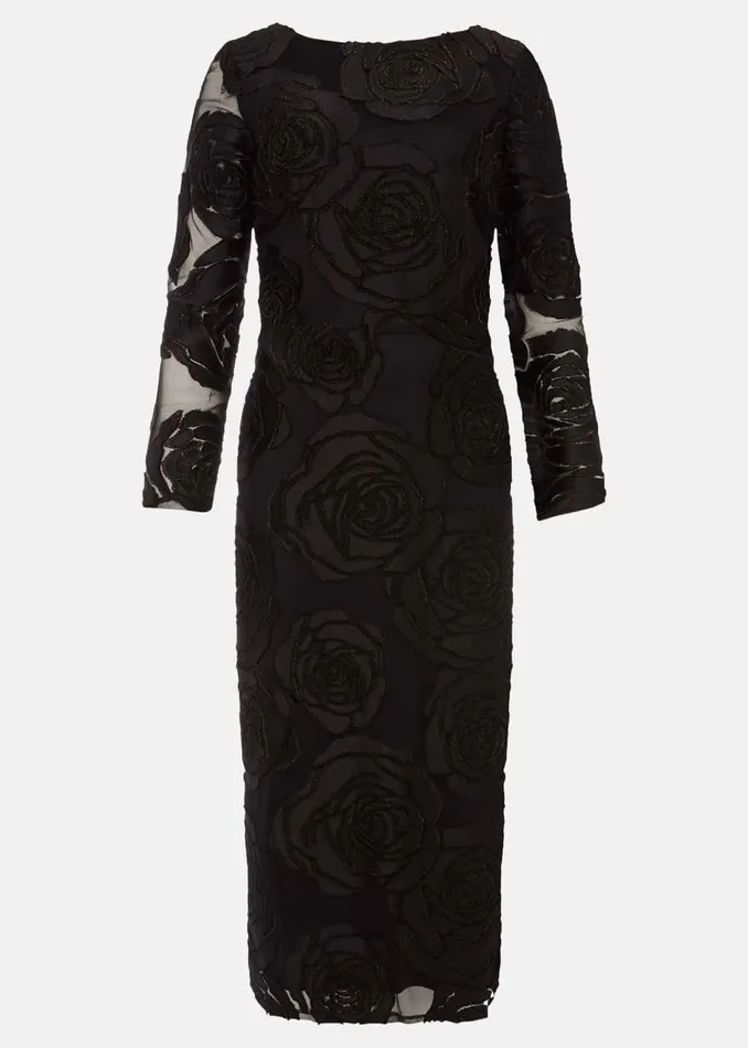 Phase Eight Dresses Trina Rose Midi Dress Black 8211 Women