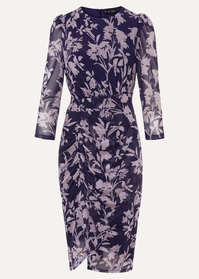 Phase Eight Dresses Vera Floral Midi Dress Lattenavy 8211 Women