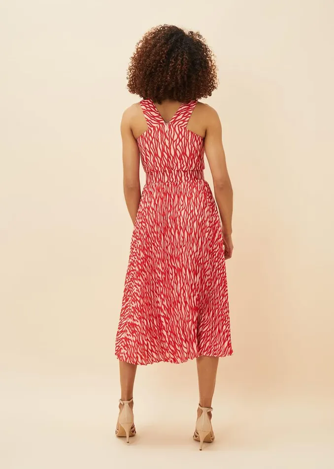 Phase Eight Dresses Yas Abstract Print Halterneck Dress Rednude 8211 Women