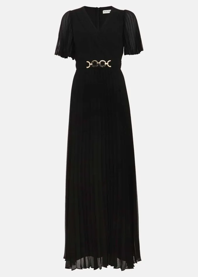 Phase Eight Dresses Yasmina Pleated Maxi Dress Black 8211 Women
