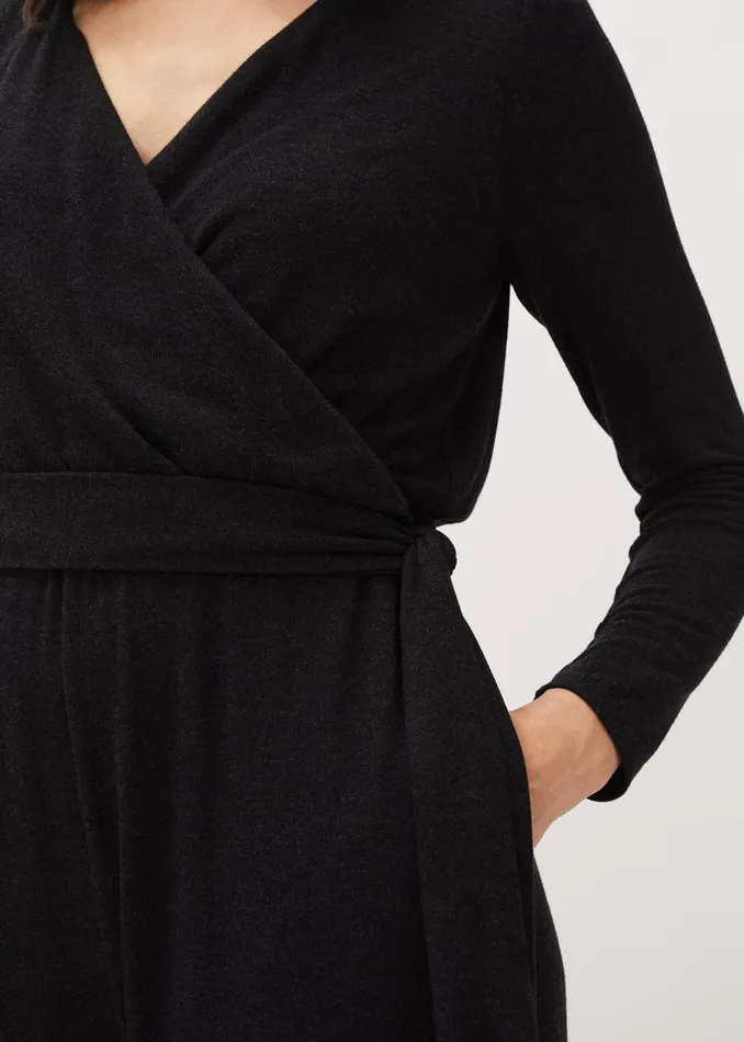 Phase Eight Dresses Zarra Wrap Wide Leg Jersey Jumpsuit Charcoal 8211 Women